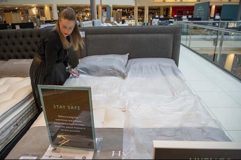 John Lewis customers wanting to test out mattresses and pillows must use protective covers.